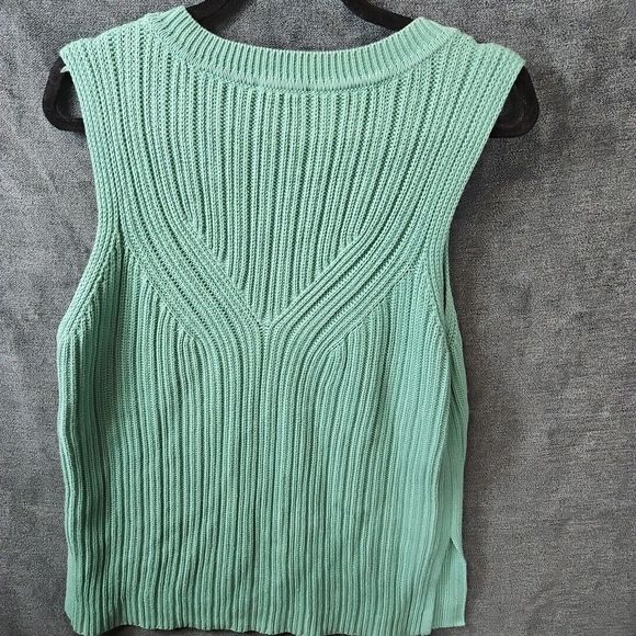 Pendleton Women's Cotton Lg Green Vest pullover - Picture 6 of 7